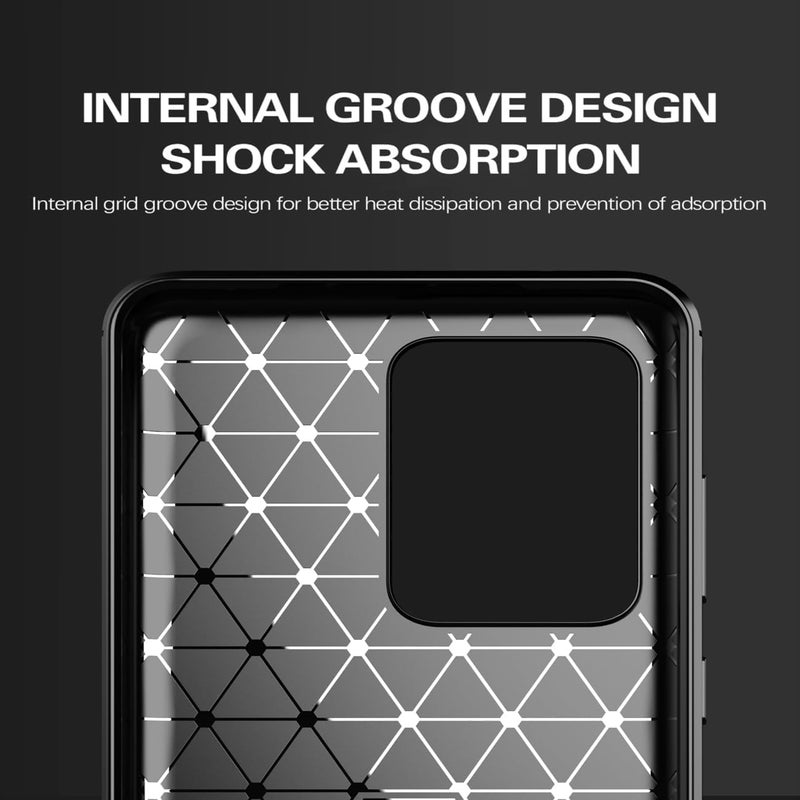 Aikcks for Samsung Galaxy S20 5G Phone case, Shockproof, Scratch Resistant Carbon Fiber Jacket, Soft TPU, for Galaxy S20 5G case (Black - Image 5